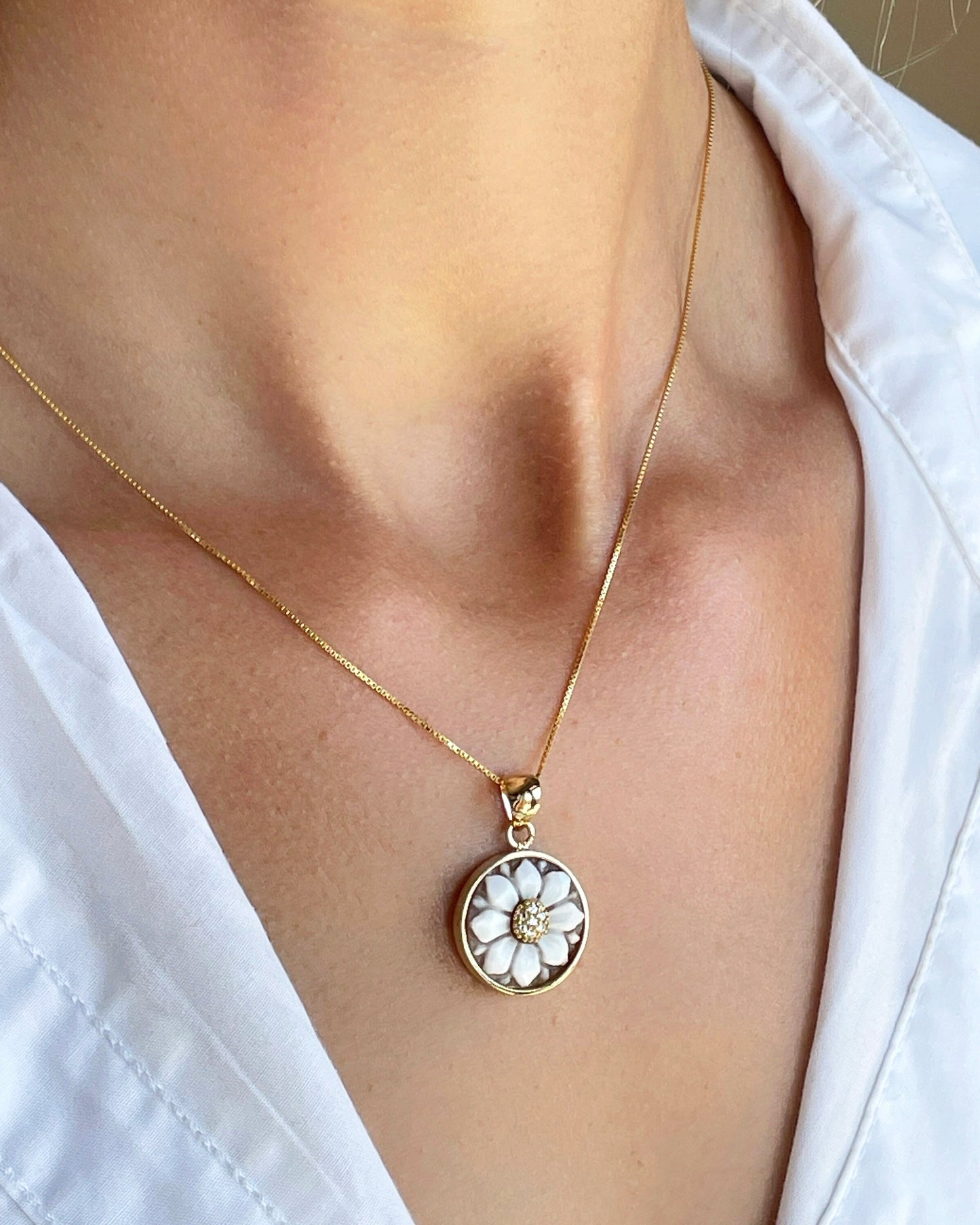 SUNFLOWER NECKLACE - GOLD