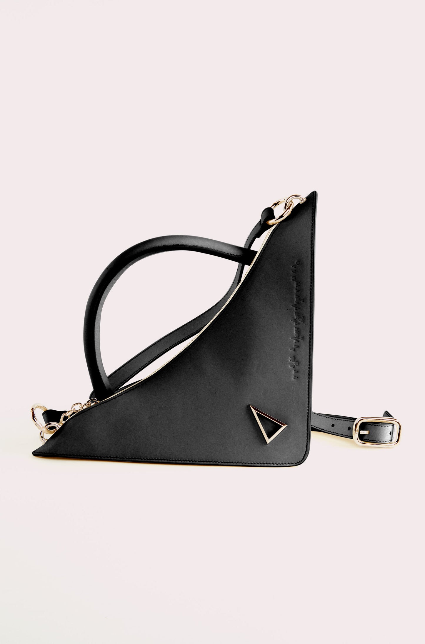 BLACK "ROCKET GIRL" BAG IN CALFSKIN LEATHER