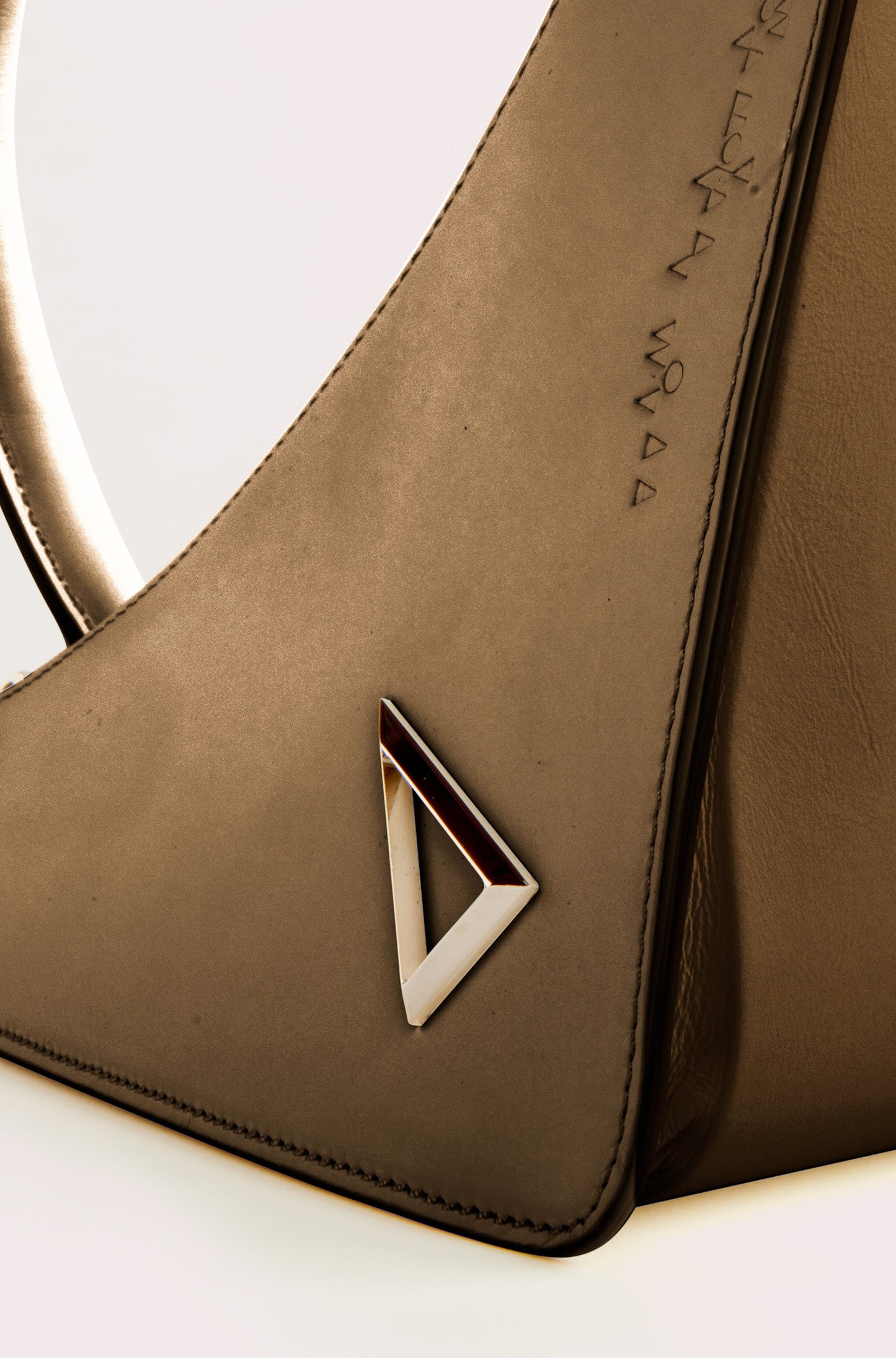 BRONZE "ROCKET GIRL" BAG IN CALFSKIN LEATHER