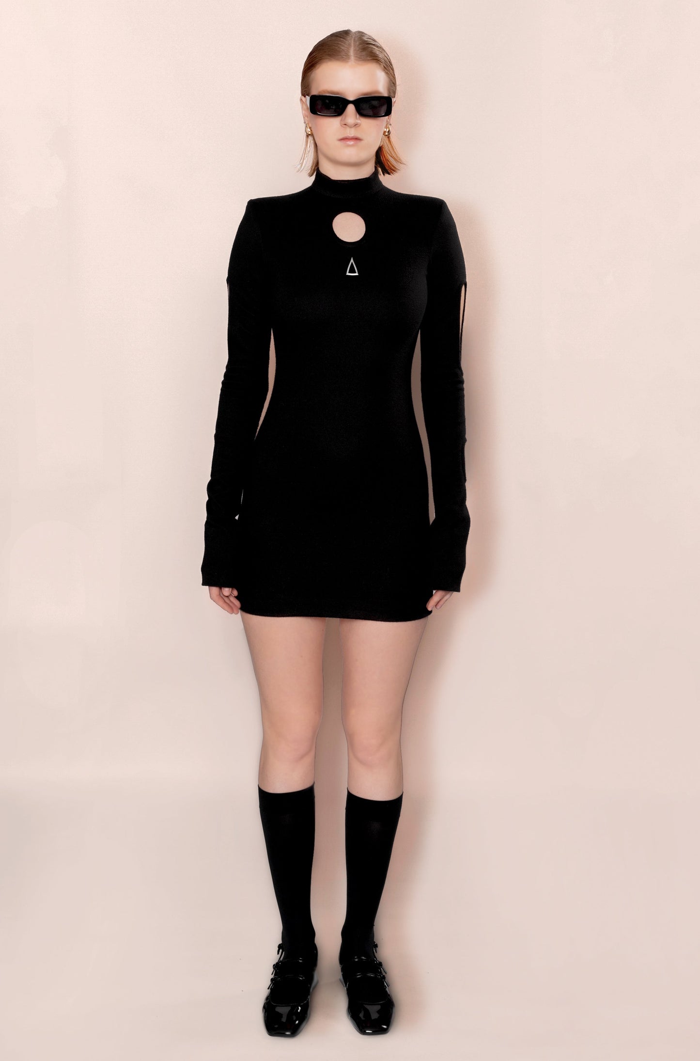 BLACK JERSEY "ECLIPSE DRESS"