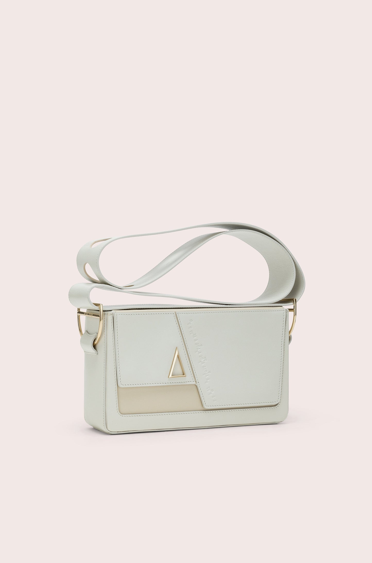 WHITE CREAM "THE LIFT" BAG IN NAPPA CALFSKIN LEATHER