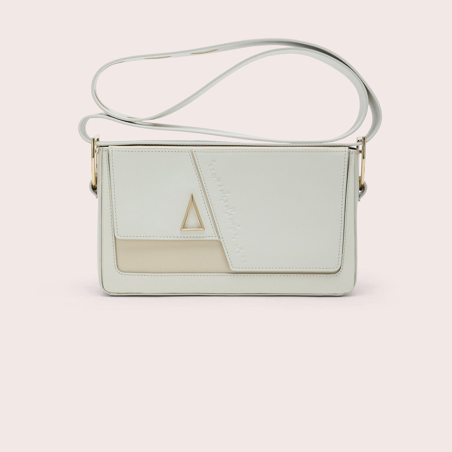 WHITE CREAM "THE LIFT" BAG IN NAPPA CALFSKIN LEATHER