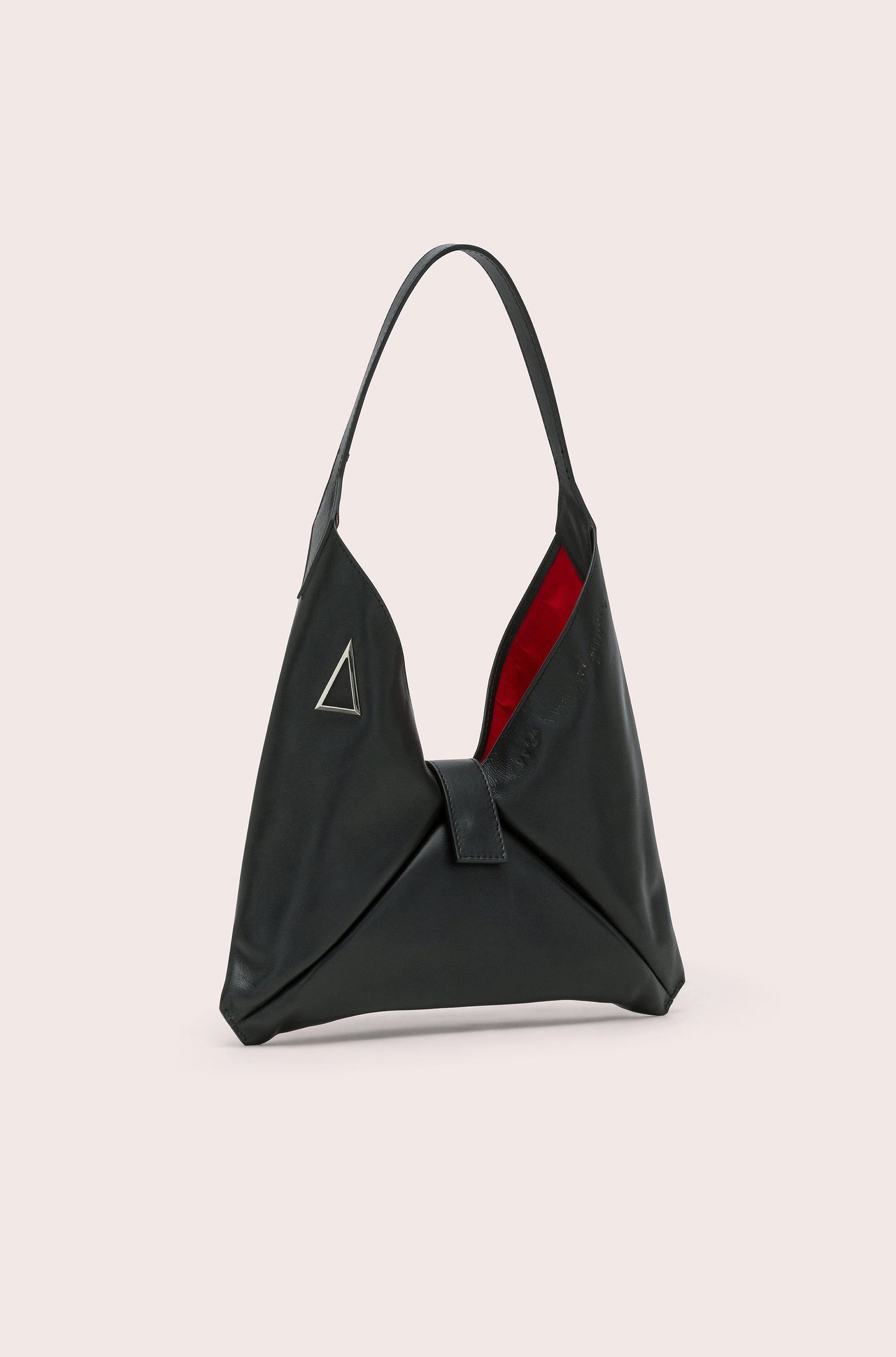 BLACK TOPO "MARA BAG" IN NAPPA CALFSKIN LEATHER