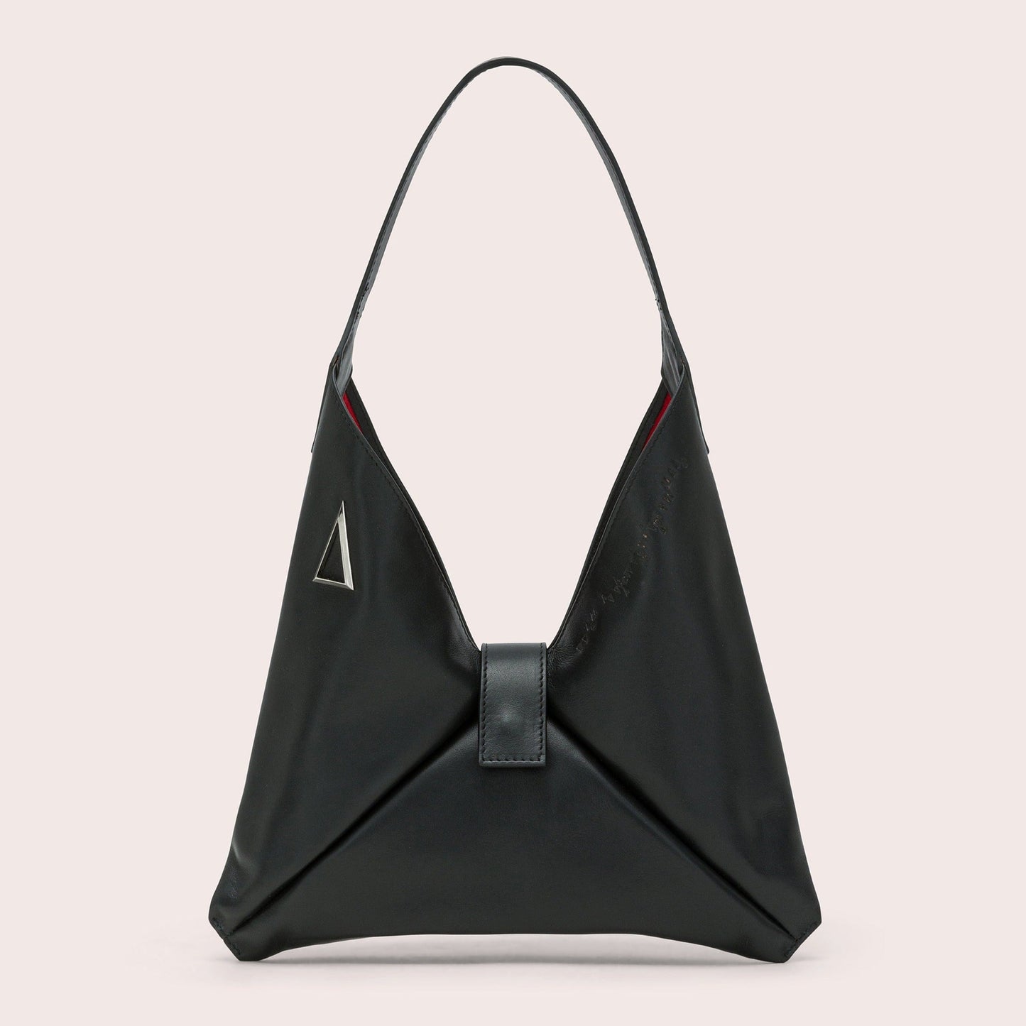 BLACK TOPO "MARA BAG" IN NAPPA CALFSKIN LEATHER