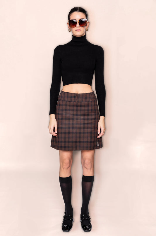 CHECKERED CHARM MINI SKIRT