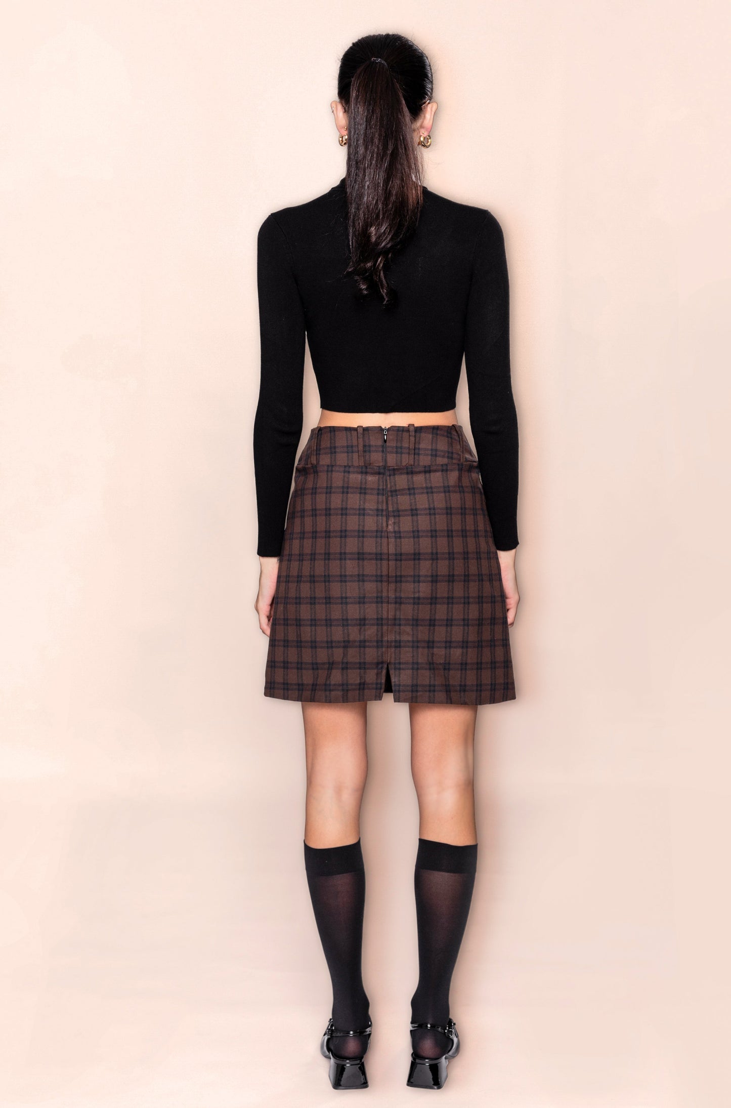 CHECKERED CHARM MINI SKIRT