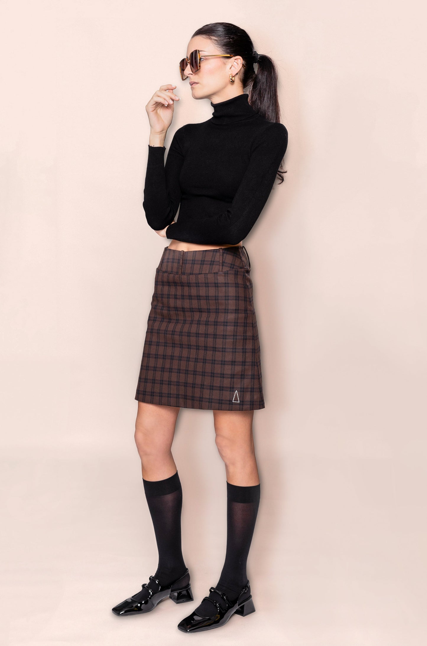 CHECKERED CHARM MINI SKIRT