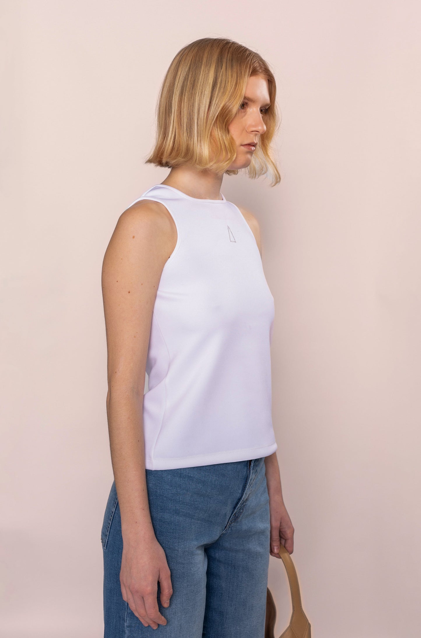 CREAMY WHITE COTTON TANK TOP