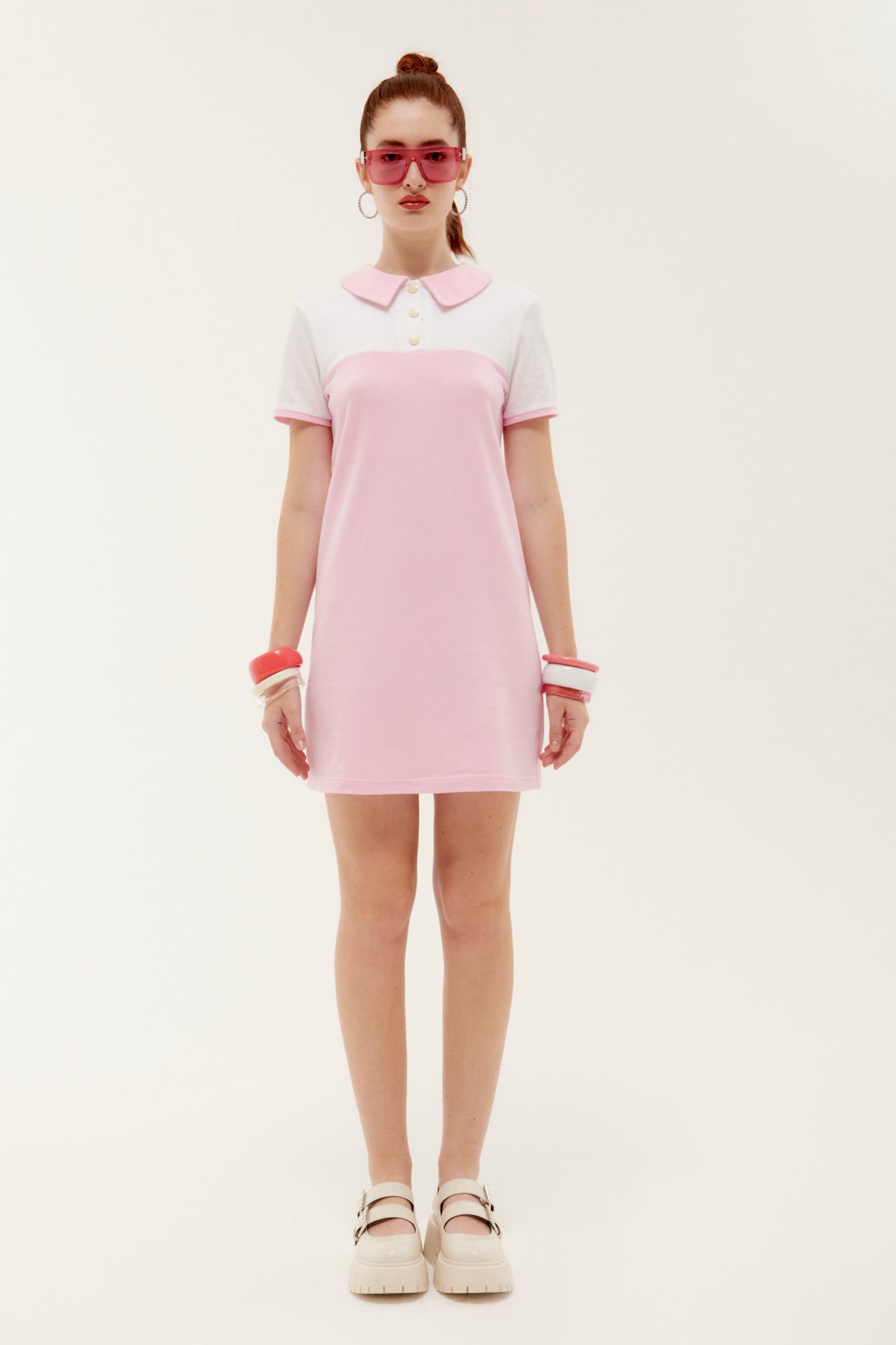 PINK PIQUÉ MINI "CLUB DRESS"