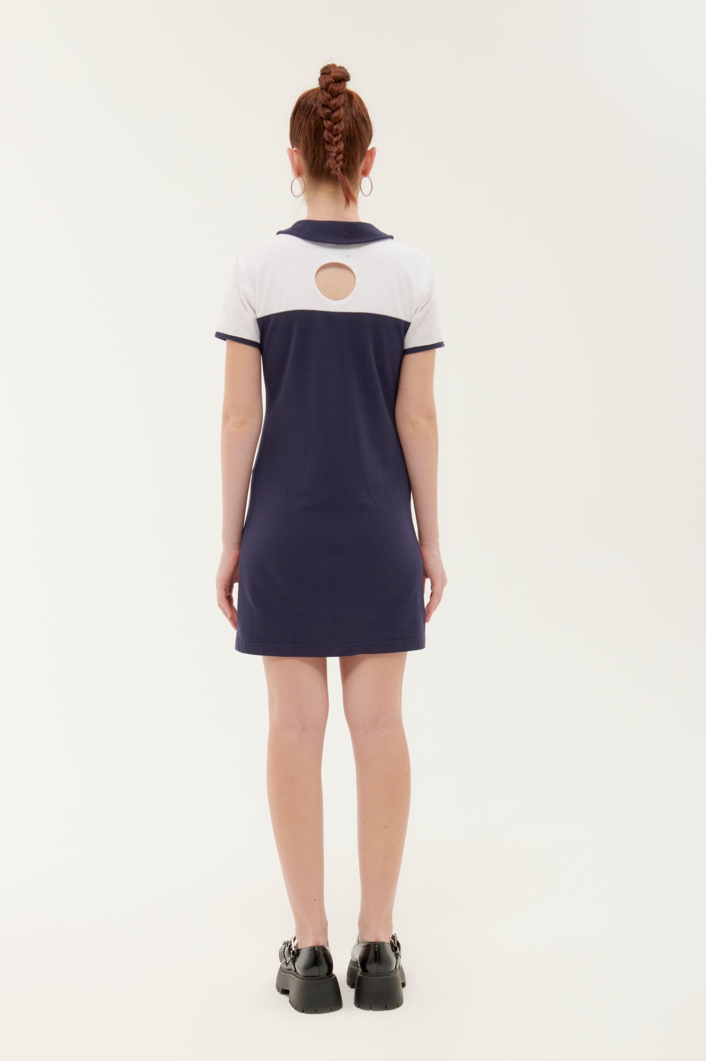 BLUE PIQUÉ MINI "CLUB DRESS"