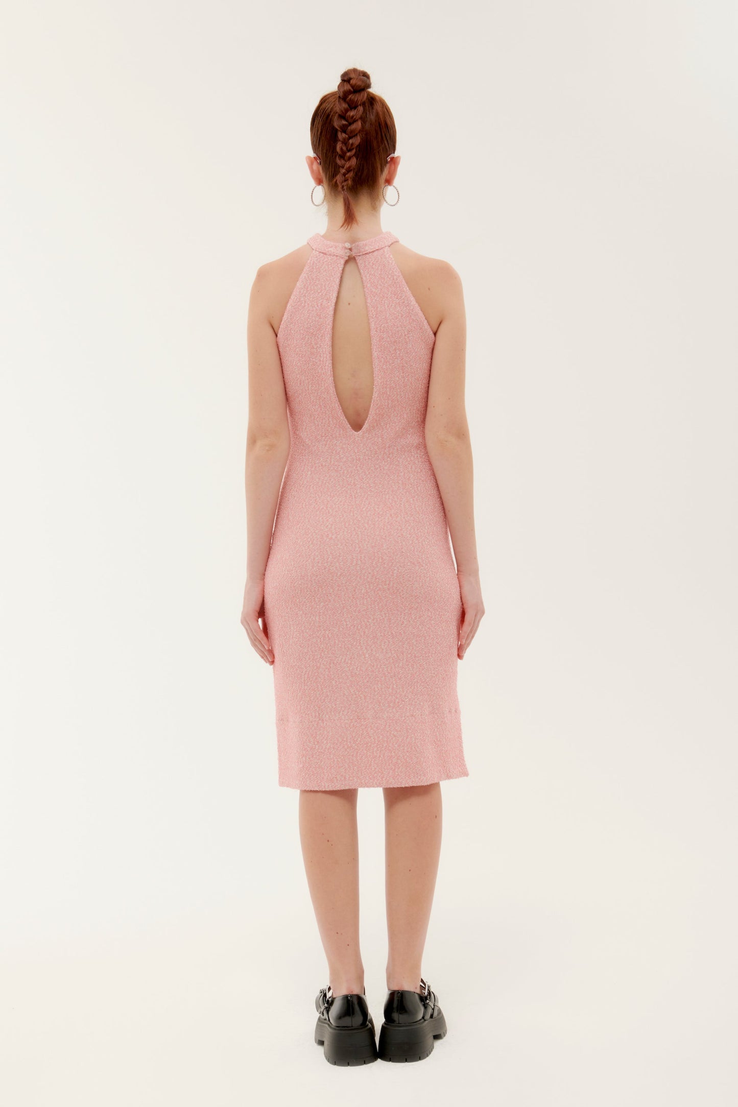 PINK TEXTURED MINI "MOON DRESS"