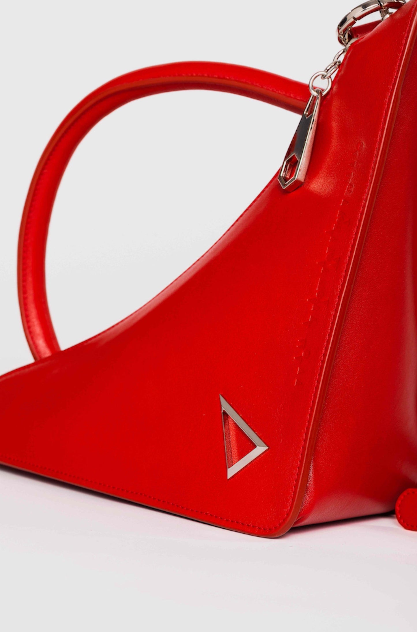 RED "ROCKET GIRL" BAG IN CALFSKIN LEATHER