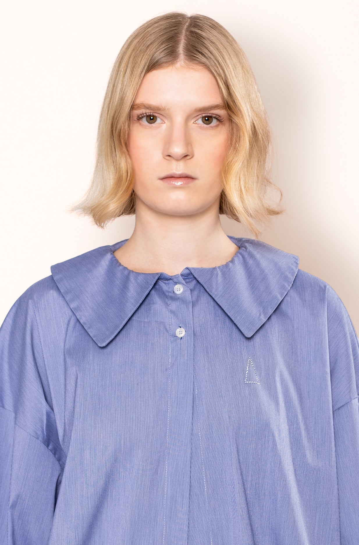 TWILIGHT BLUE OVERSIZED SHIRT WITH DUO BUTTON