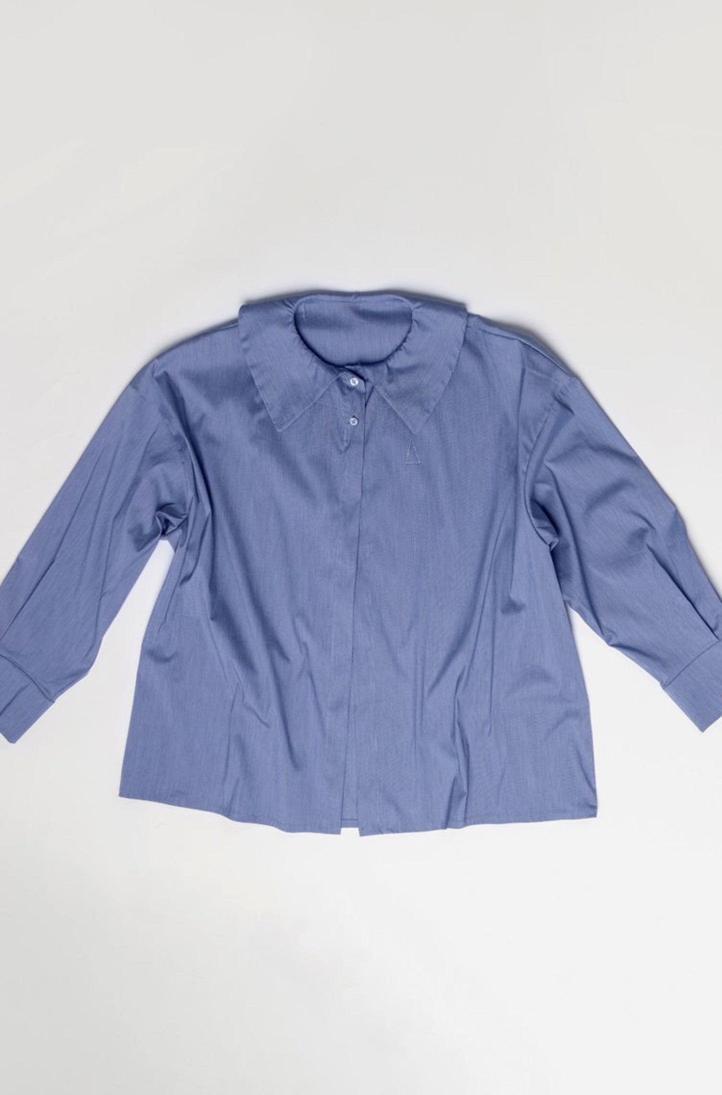 TWILIGHT BLUE OVERSIZED SHIRT WITH DUO BUTTON