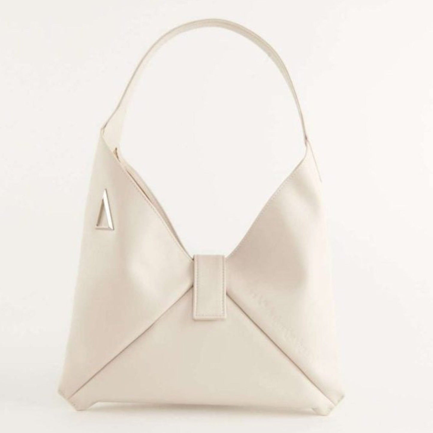 WHITE CREAM "MARA BAG" IN NAPPA CALFSKIN LEATHER